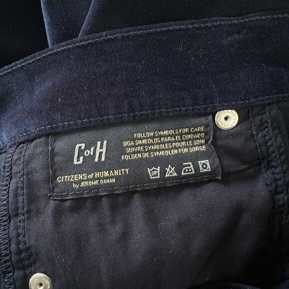 Citizens of Humanity Pants Women 31 Blue Velvet Avedon Low Rise Skinny Y2K Boho - Picture 8 of 14